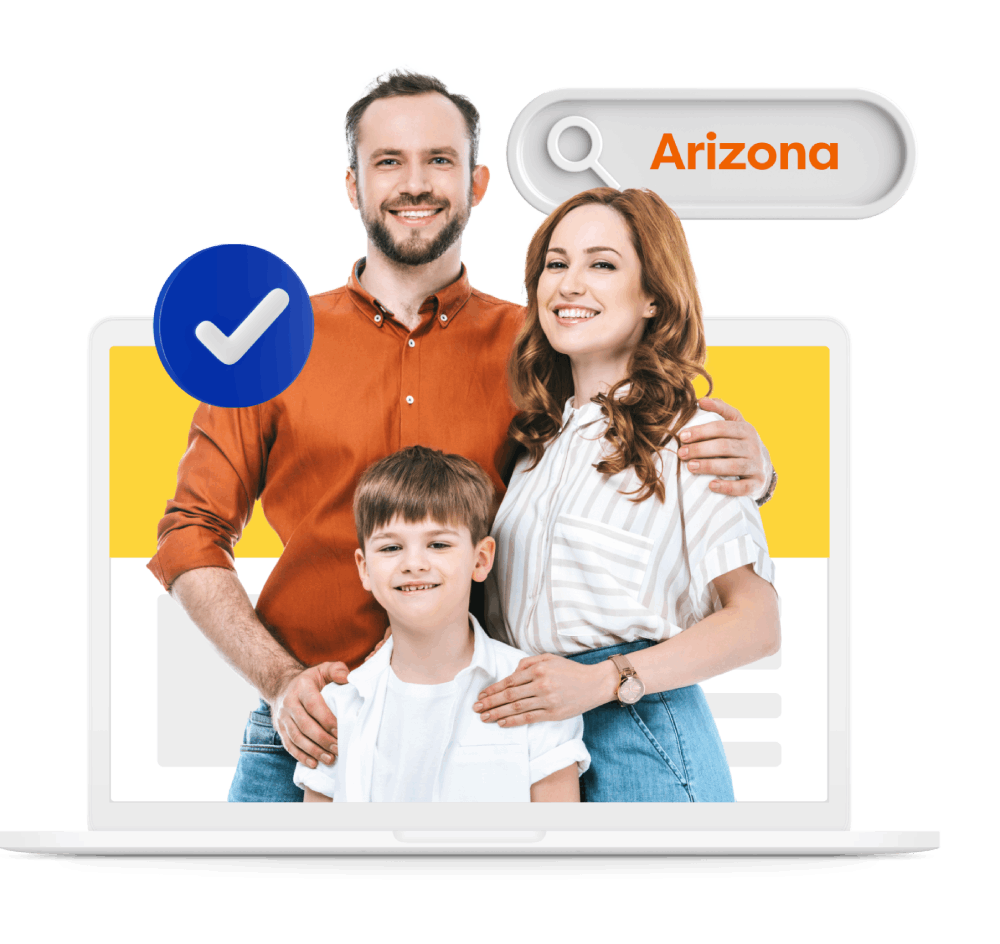 A visual representation of Arizona home insurance, showcasing a house with protective elements symbolizing coverage and security.