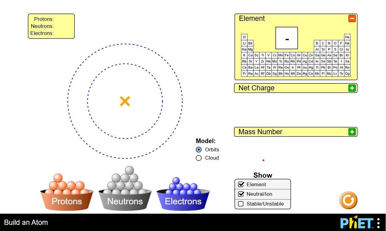 Build an atom- lesson